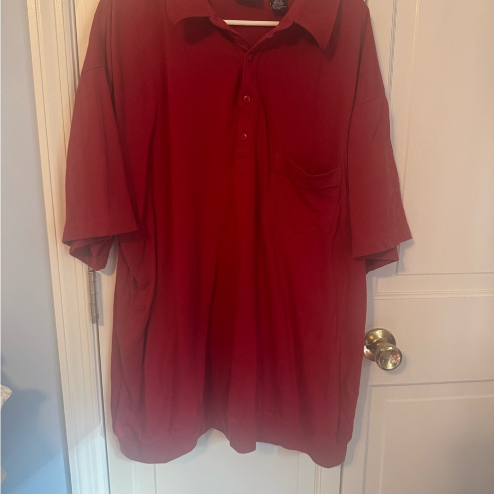 Harbor Bay Red Women's Button Down Shirt - Picture 7 of 10
